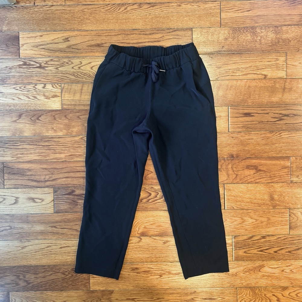 Lululemon On The Fly Crop Pants Black Trousers Leggings Align